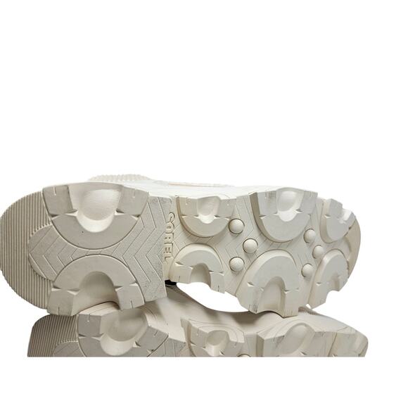 NEW SOREL 8 Brex Cozy Lace Faux Shearling Sherpa Chunky Snow Boot Cream - Picture 6 of 7